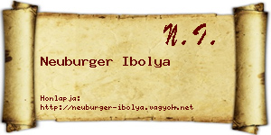 Neuburger Ibolya névjegykártya